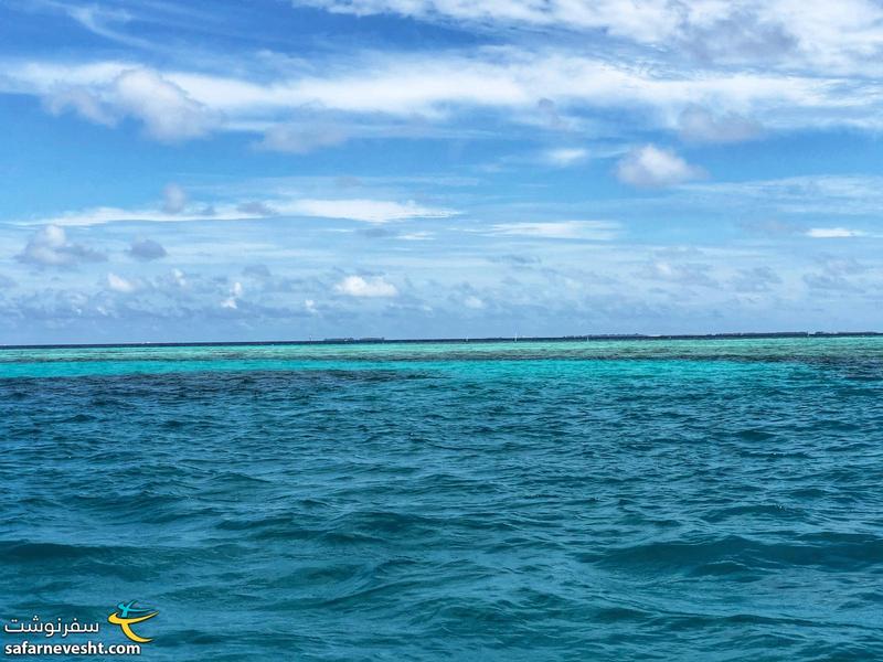 رنگ آب اقیانوس هند در مالدیو