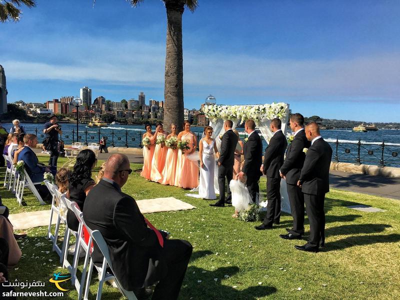 اجرای مراسم عروسی در بندرگاه سیدنی