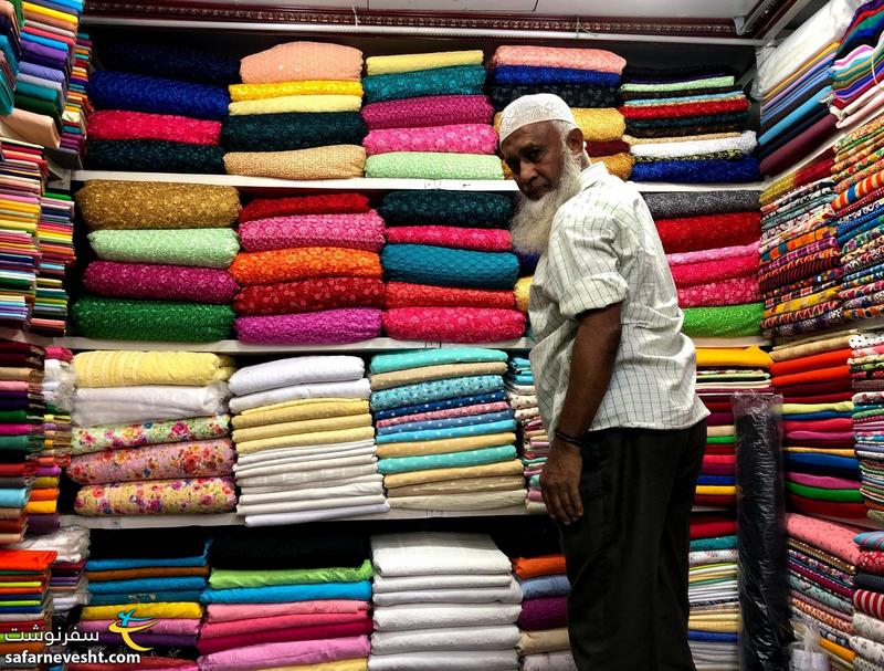 پارچه فروشی در بازار جدید داکا