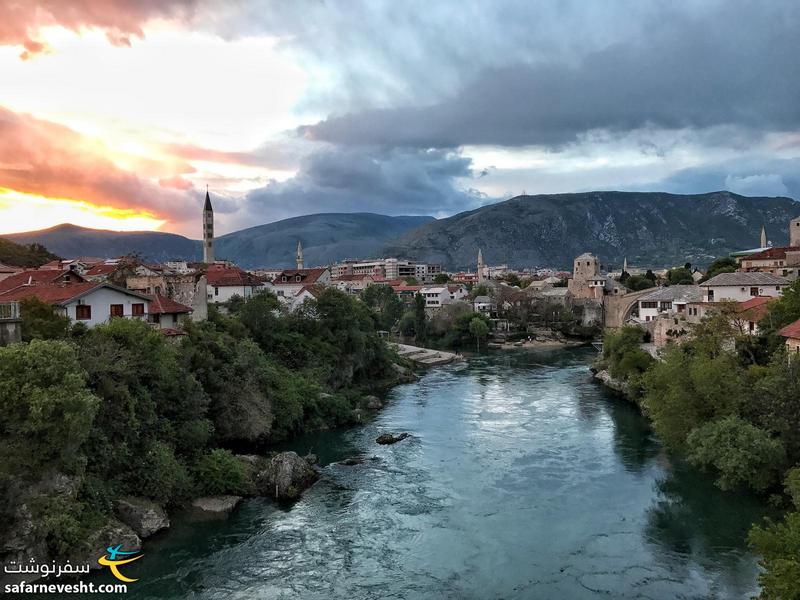 Sunset in Mostar