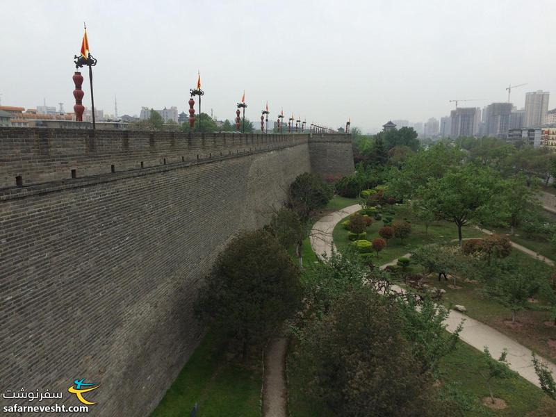  دیوار تاریخی شهر شیان که تمام مرکز شهر رو محصور کرده