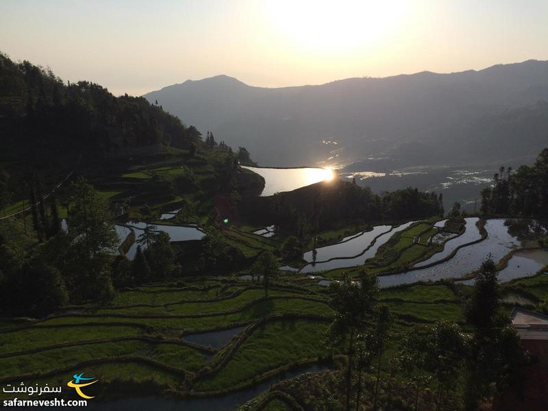  طلوع آفتاب در منطقه یوان یانگ چین