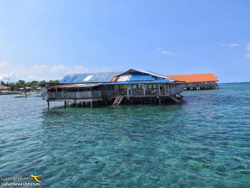رستورانی در میان آب های فیلیپین