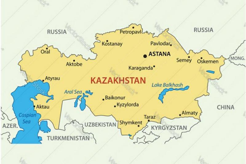 نقشه قزاقستان (عکس از اینترنت)