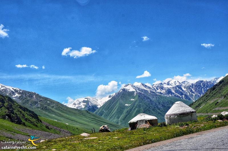 طبیعت جاده بیشکک به اوش