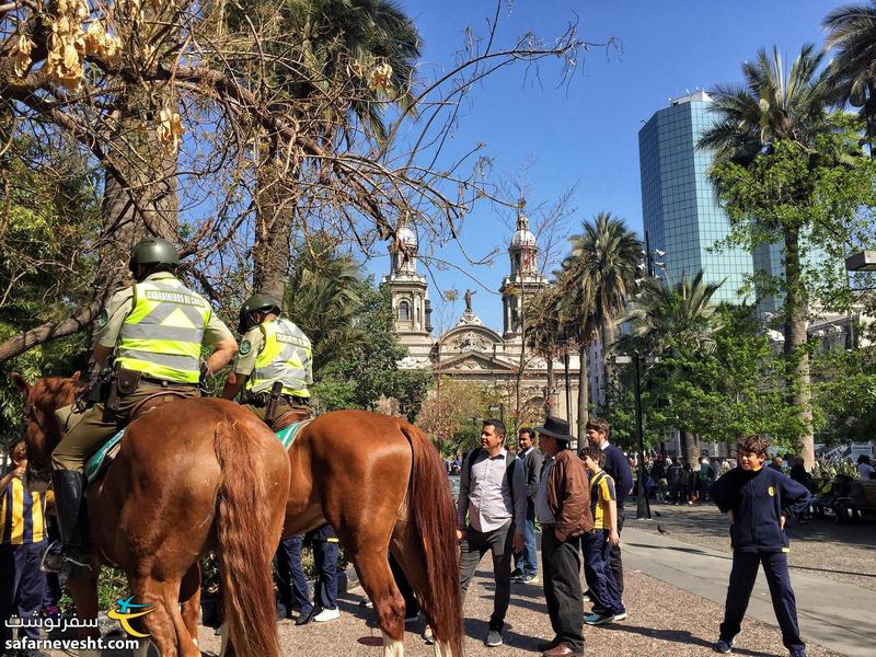 میدان Plaza de Armas، نقطه ی شروع شهر سانتیاگو