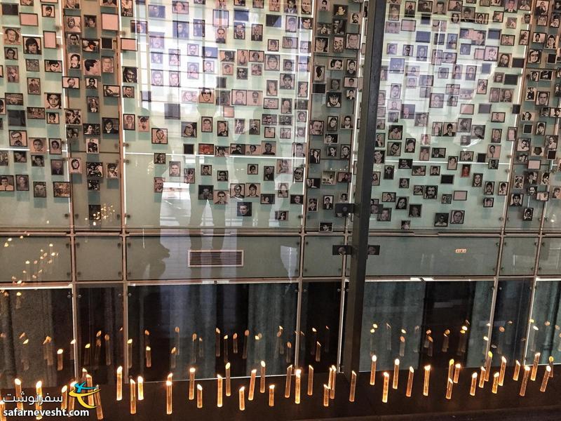 دیوار یادهای قربانیان دیکتاتوری شیلی در موزه ی حقوق بشر