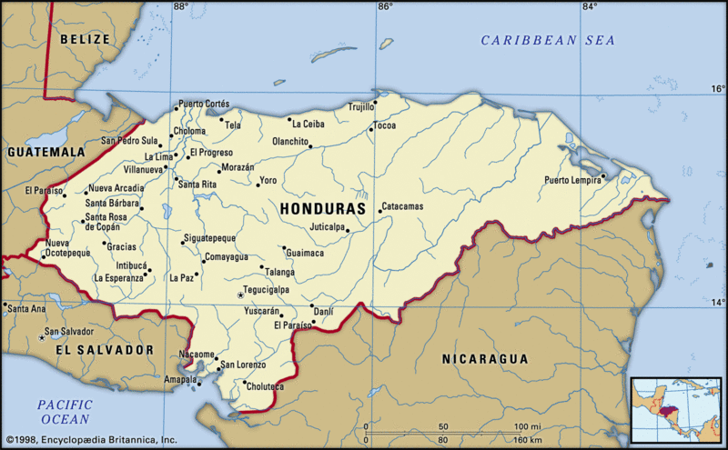 نقشه هندوراس