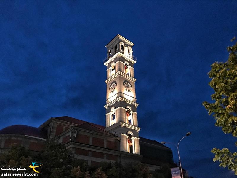 Clock tower of Pristina church