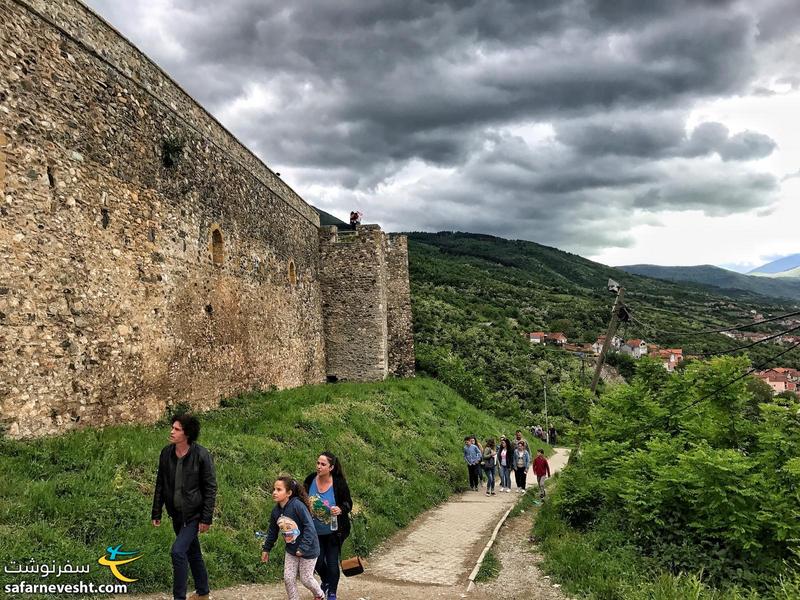 Prizren Fortress walls in the south of Kosovo
