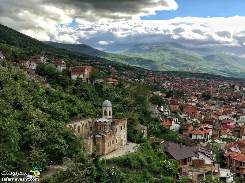 A church in the mountain and on the way to Prizren Fortress