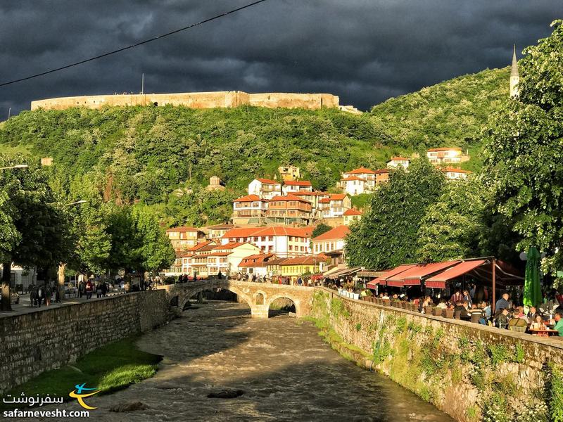 Stone bridge and Prizren Fortress