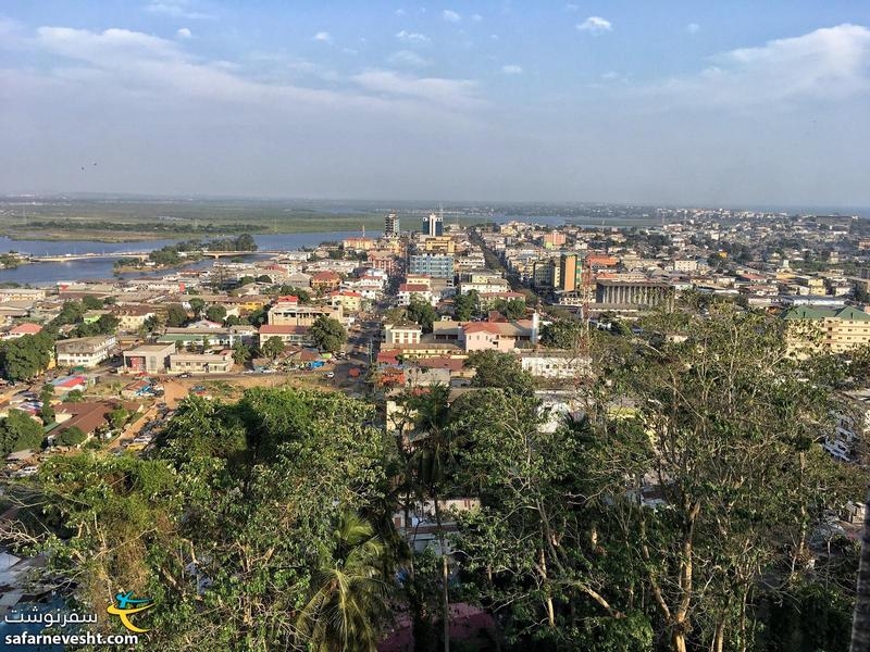 مونرویا پایتخت لیبریا از بالای هتل دوکور