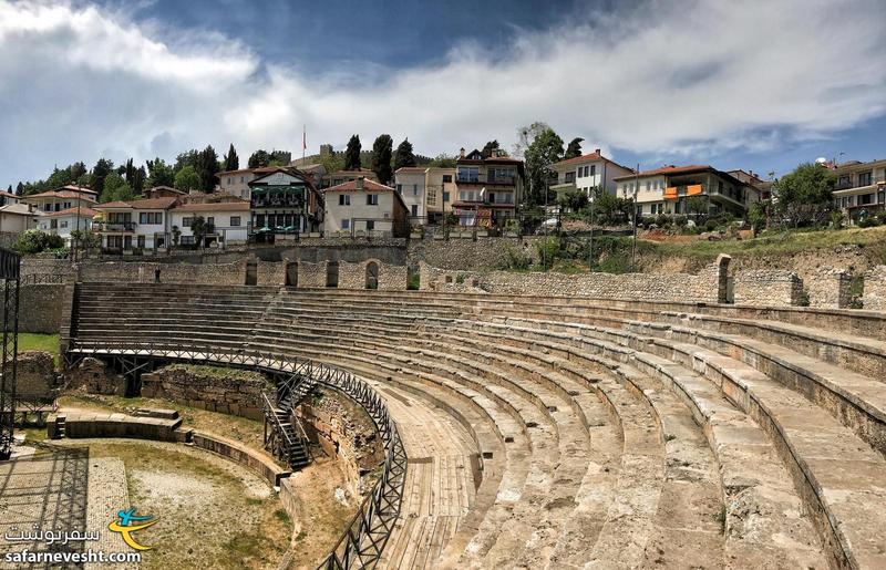 آمفی تاتر باستانی شهر اوخرید مقدونیه شمالی