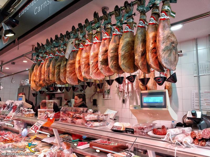 بازار محلی بارسلونا، انواع گوشت