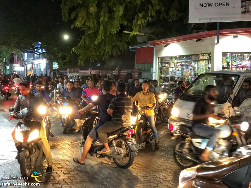 ماله پایتخت مالدیو خیلی موتورسوار داره