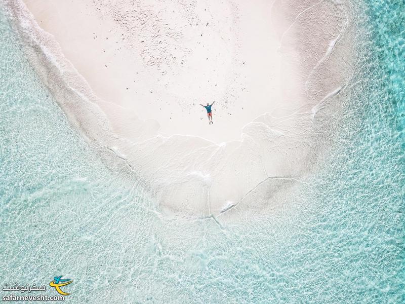 جزیره ماسه ای بدون نام در مالدیو