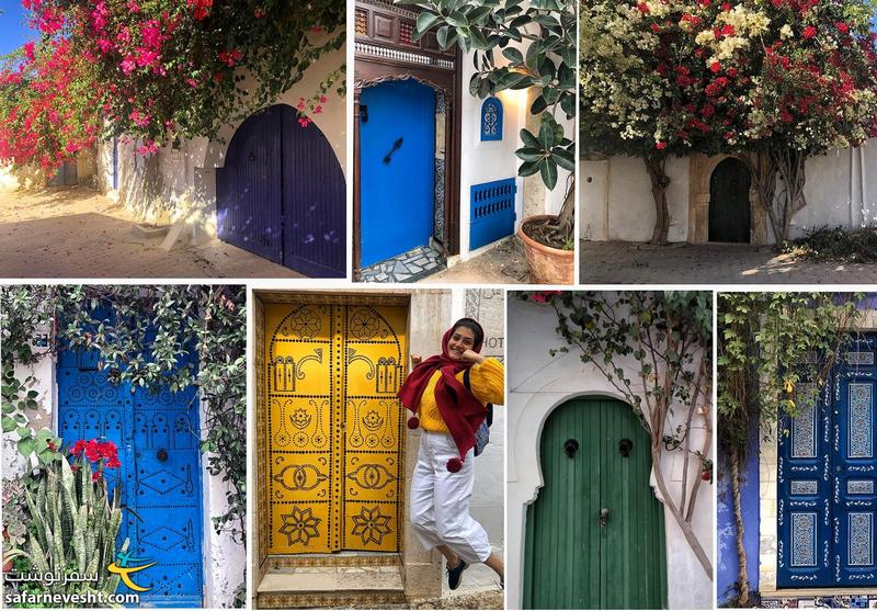 درهای رنگی‌رنگی تونس