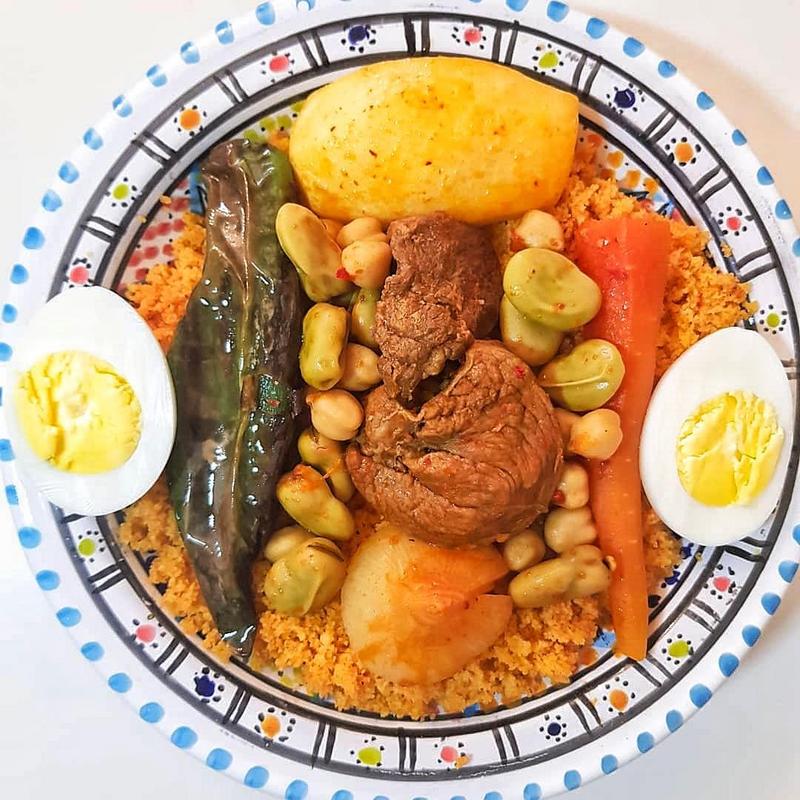کوسکوسی تونسی با گوشت