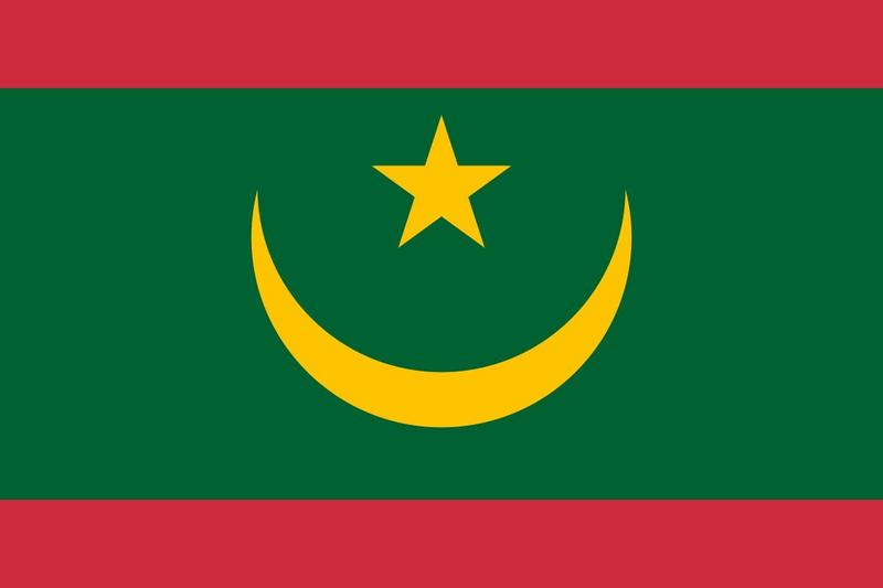 پرچم کشور موریتانی که نشون میده یک کشور اسلامی هست