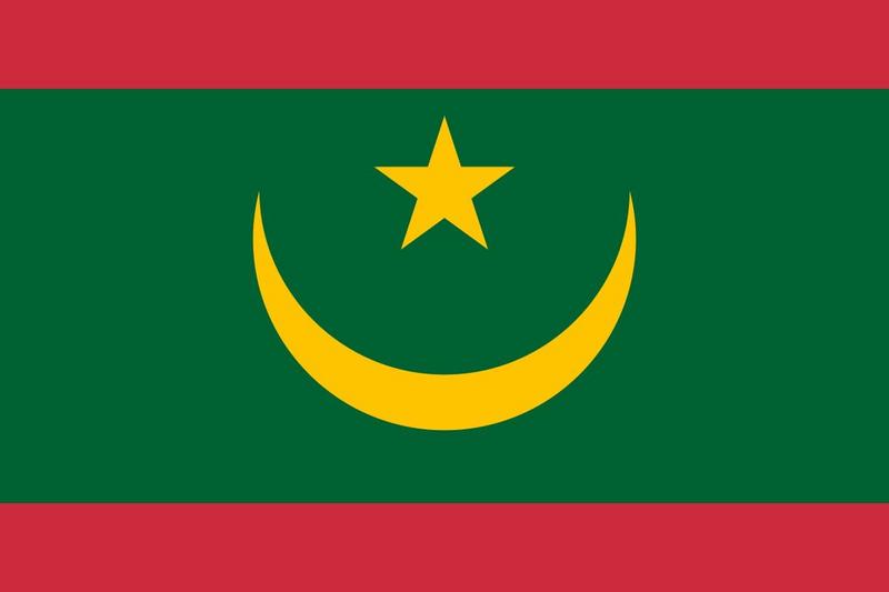 پرچم کشور موریتانی که نشون میده یک کشور اسلامی هست