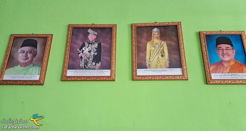 تصاویر سلطان، ملکه و نخست وزیر ایالت قدح و نخست وزیر وقت مالزی در پذیرش هتل