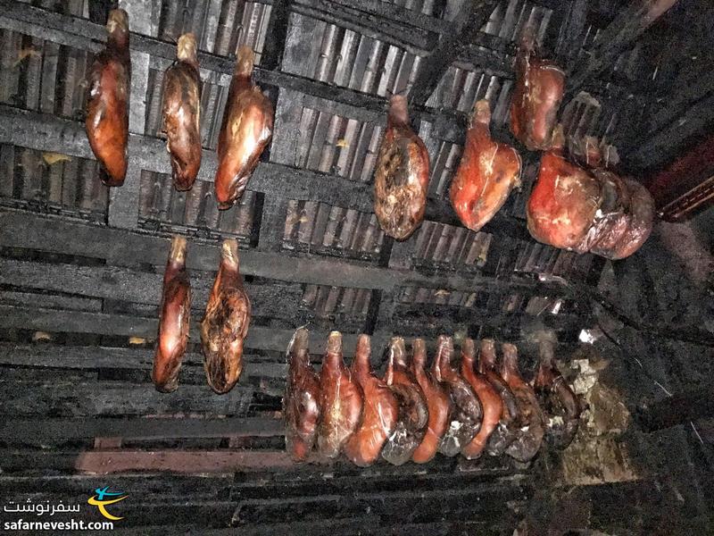 گوشت های دودی روستای نیه گوشی در مونته نگرو