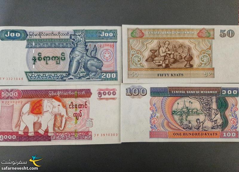  پول های کشور میانمار (برمه)