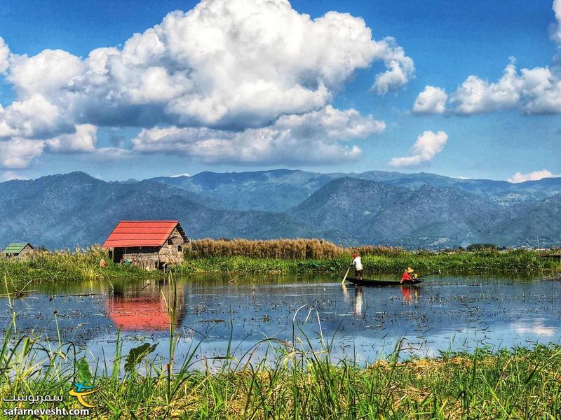 دریاچه اینله در کشور میانمار