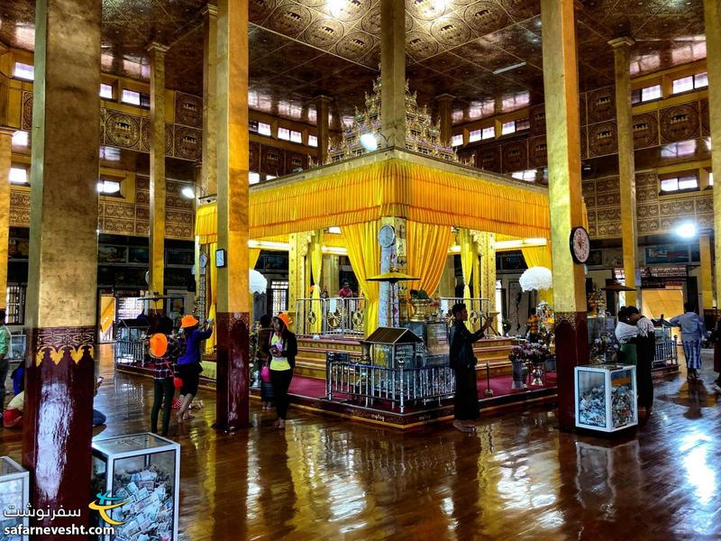 نمایی دیگر از داخل معبد پانگ دا در دریاچه اینله