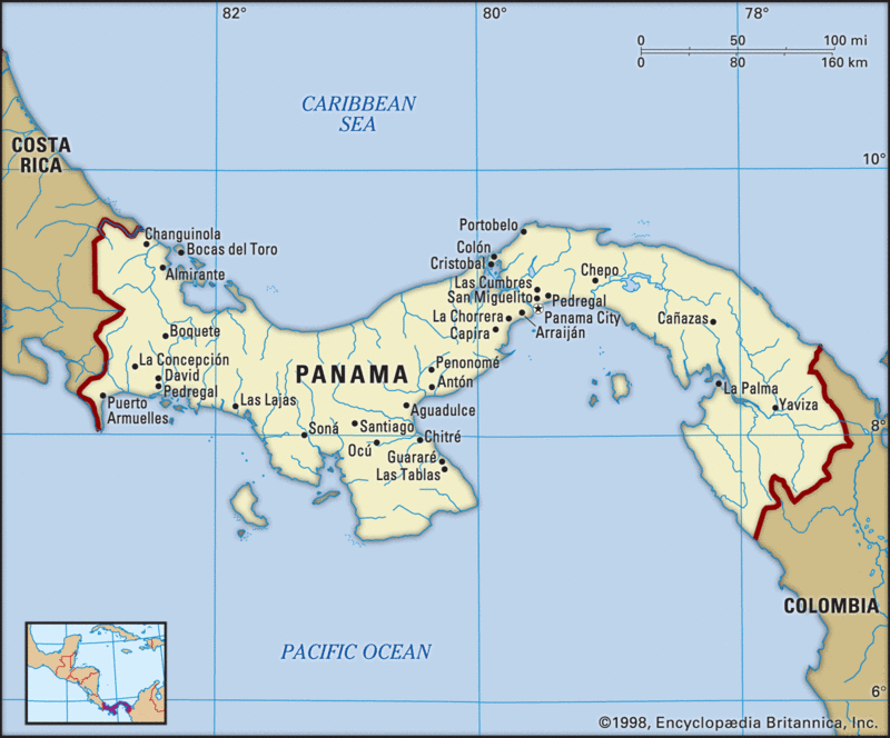 نقشه پاناما