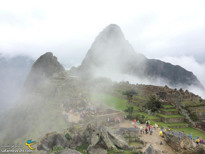 Machu Picchu hiding behind the fog