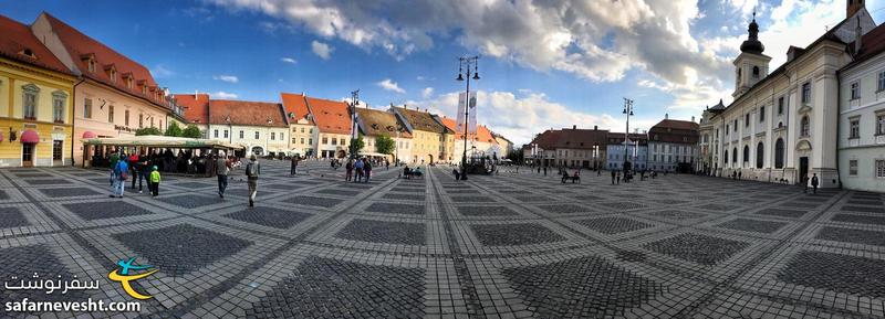 میدان ماره Piata Mare در شهر سیبیو رومانی