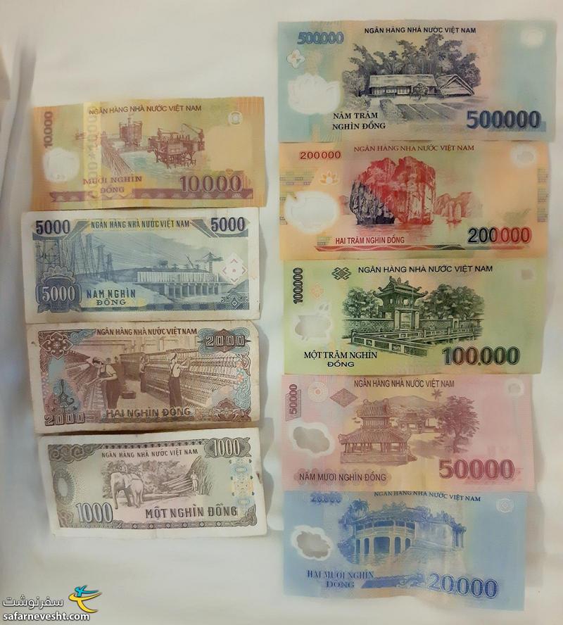 پول های کشور ویتنام