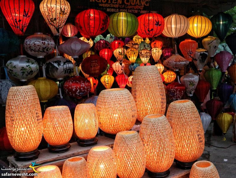 چراغ های ویتنامی، چراغ های چوبی از تله های ماهی گیری ایده گرفته شده